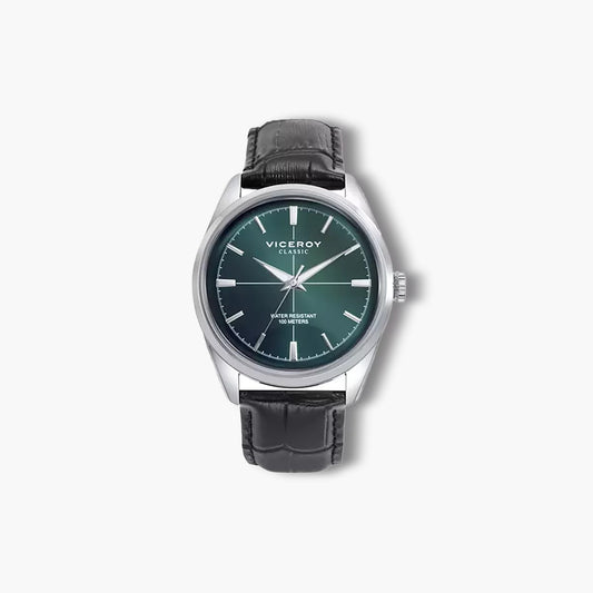 Reloj Viceroy Classic 401375-67 piel negra esfera verde