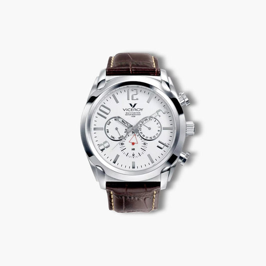 Reloj Viceroy Magnum 40347-05 piel marrón esfera blanca