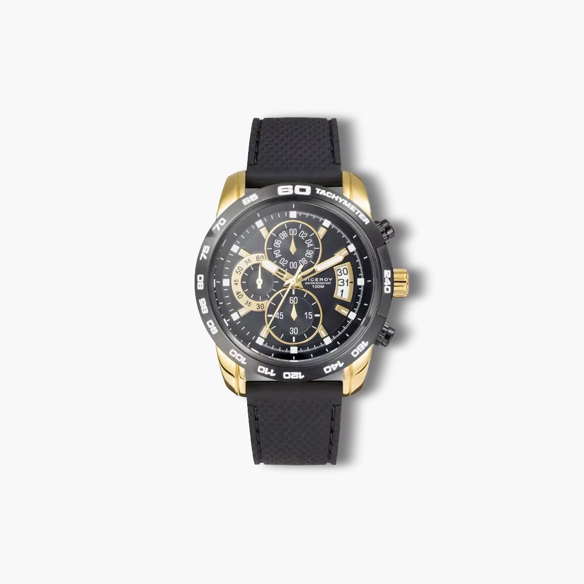 Reloj Viceroy Heat 40421-29 cronógrafo acero negro y dorado