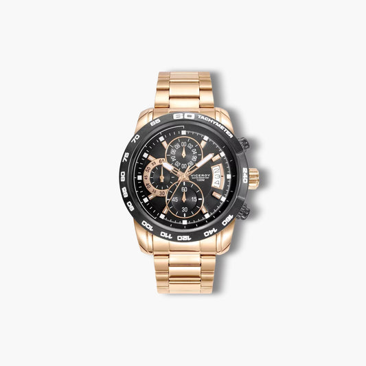 Reloj Viceroy Heat 40421-97 cronógrafo dorado esfera negra