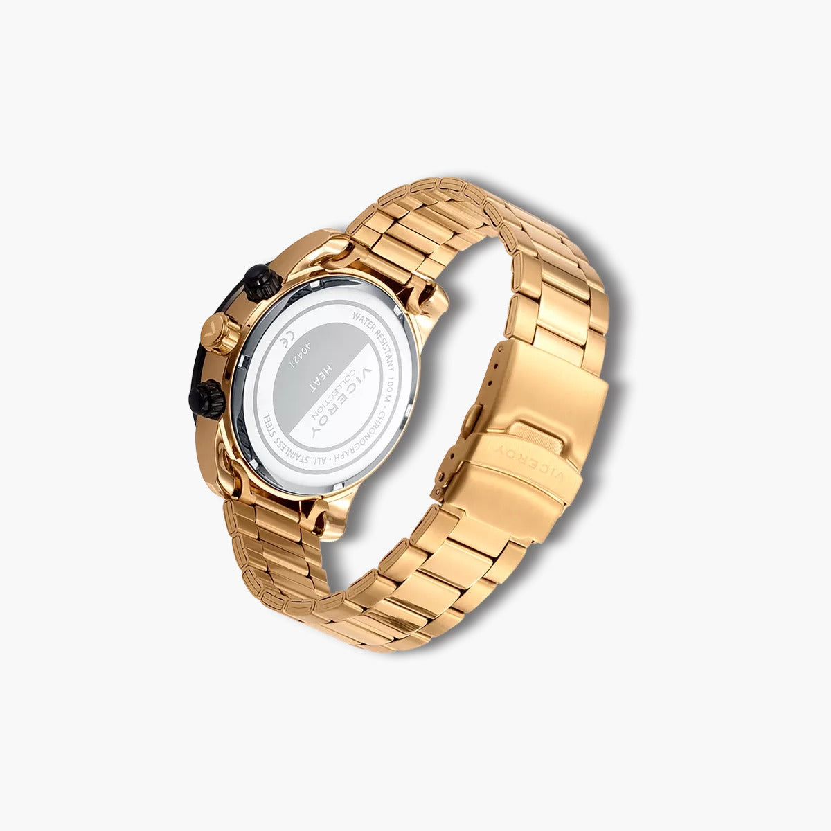 Reloj Viceroy Heat 40421-97 cronógrafo dorado esfera negra