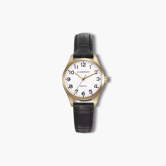 Reloj Viceroy Grand 42222-94 piel marrón esfera blanca y dorada