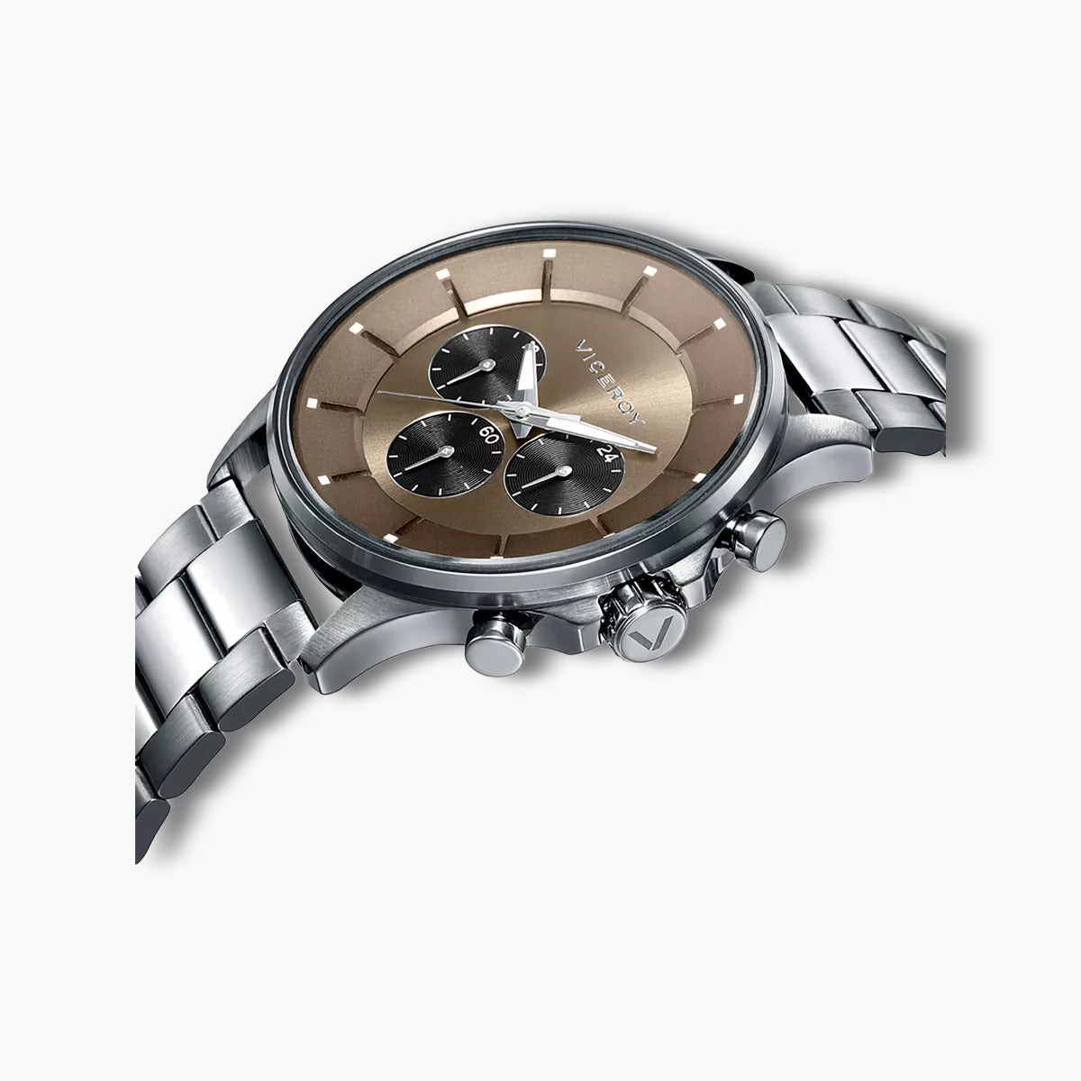 Reloj Viceroy Beat 42391-17 acero gris esfera marrón