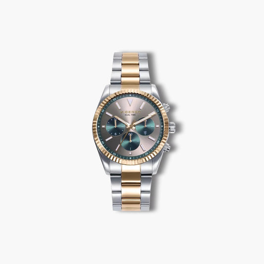 Reloj Viceroy Chic 42443-97 acero bicolor esfera marrón y verde