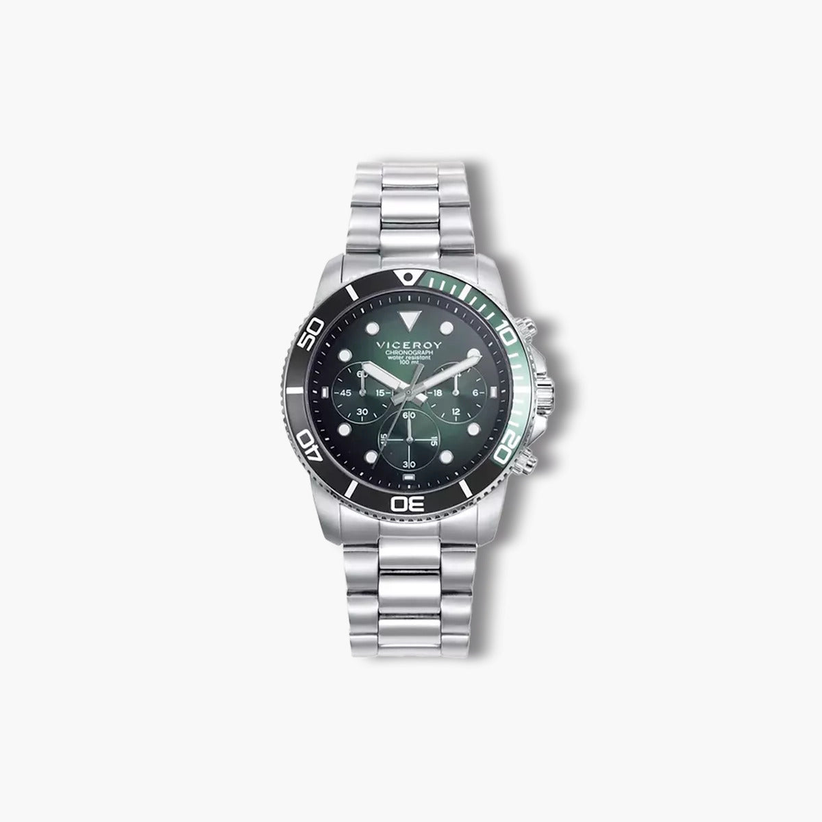 Reloj Viceroy Heat 42453-77 cronógrafo acero esfera verde