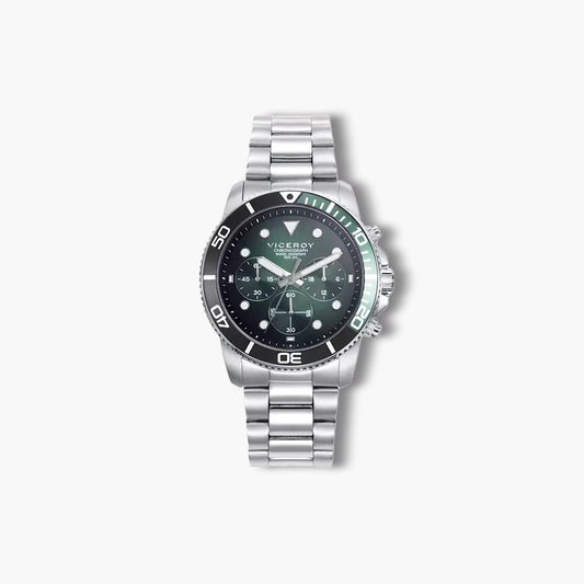 Reloj Viceroy Heat 42453-77 cronógrafo acero esfera verde