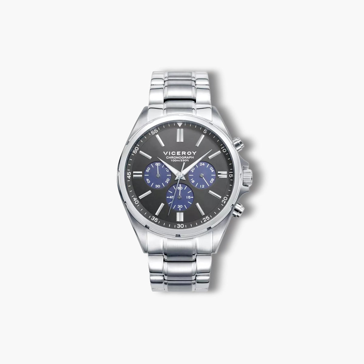 Reloj Viceroy Magnum 471295-57 cronógrafo acero esfera negra y azul
