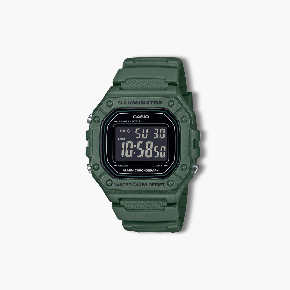 Reloj Casio Collection Retro W-218H-3BVEF digital verde