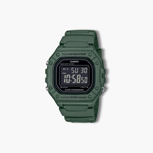 Reloj Casio Collection Retro W-218H-3BVEF digital verde