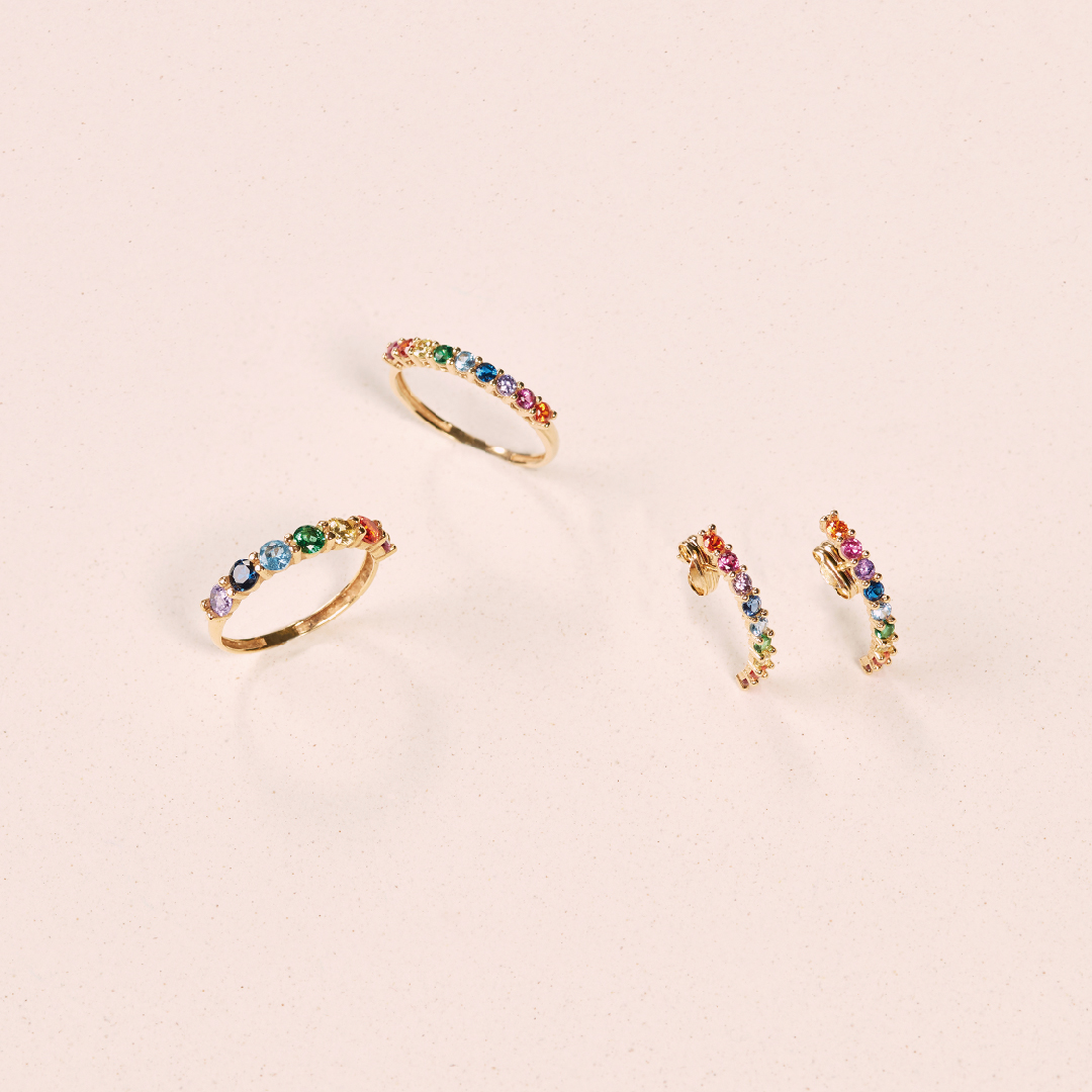 joyas multicolor oro