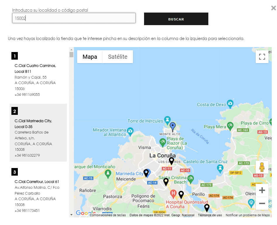 Localizador tiendas
