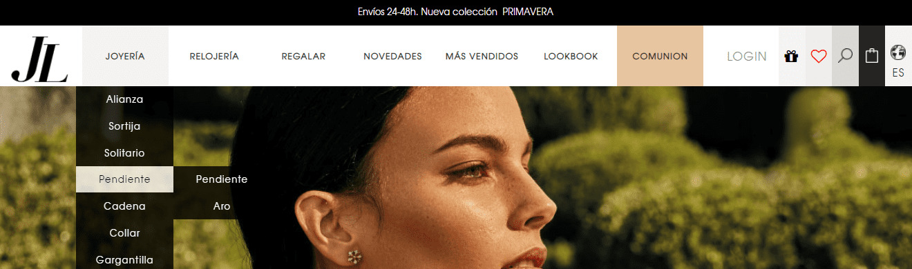 Menu secundario