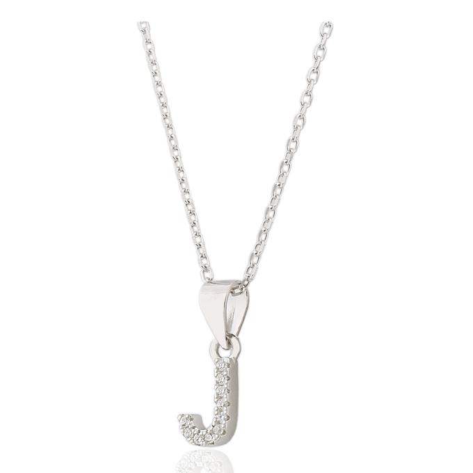 Collar J plata