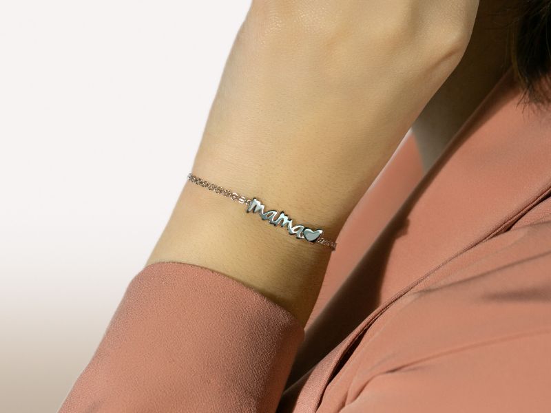 Pulseras personalizadas con nombre para mujer, pulsera de