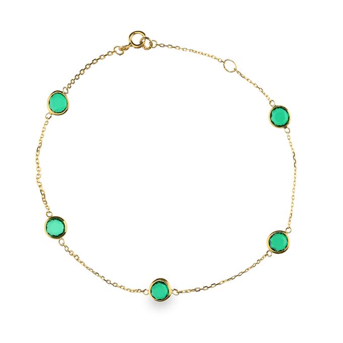 Pulsera oro 18 quilates verde