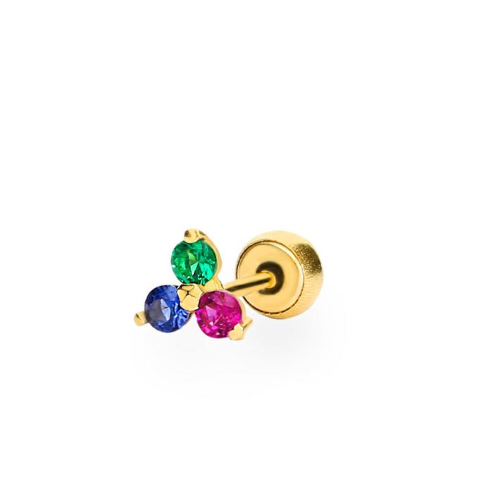 piercing oro 18 quilates multicolor