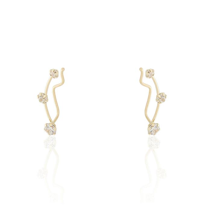 Pendientes trepadores oro